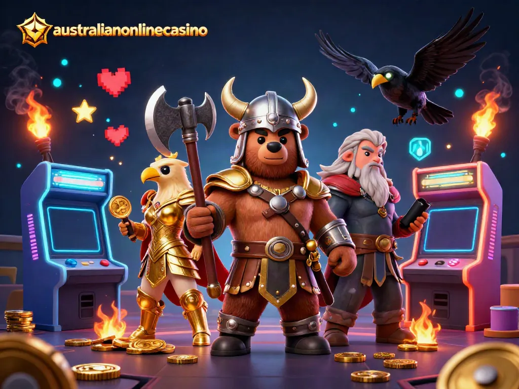 Engage with the vibrant world of australianonlinecasino featuring 3D cartoon characters and dynamic gaming elements.
