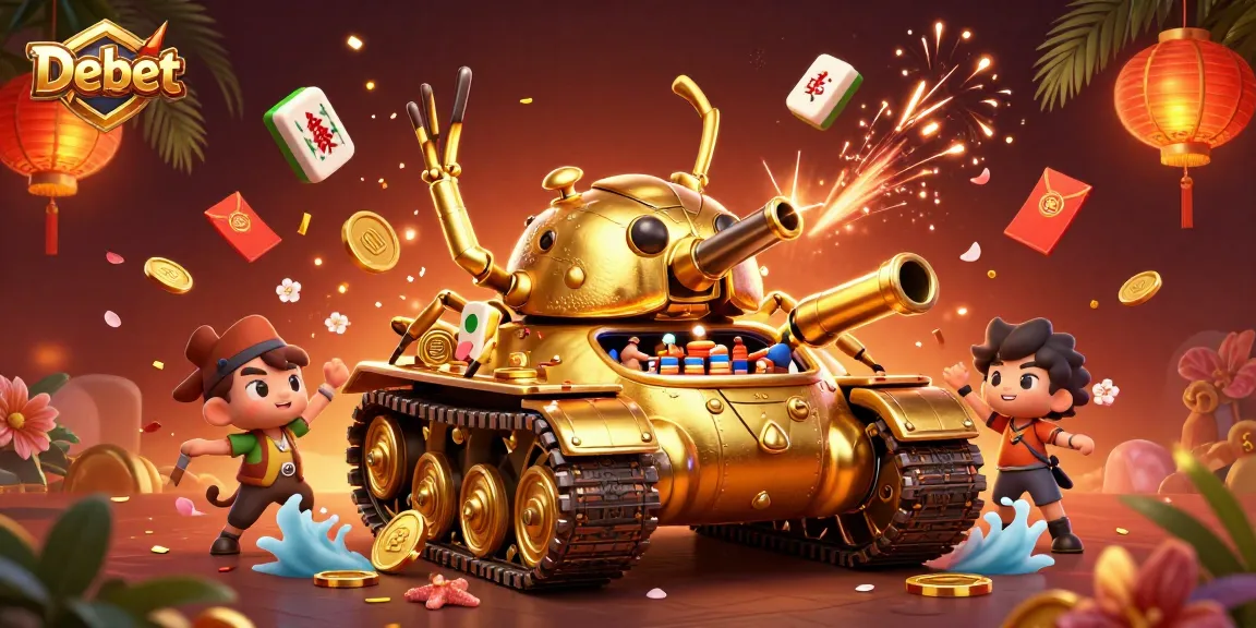 Engage with Debet's thrilling casino experience through an exciting 3D illustration.