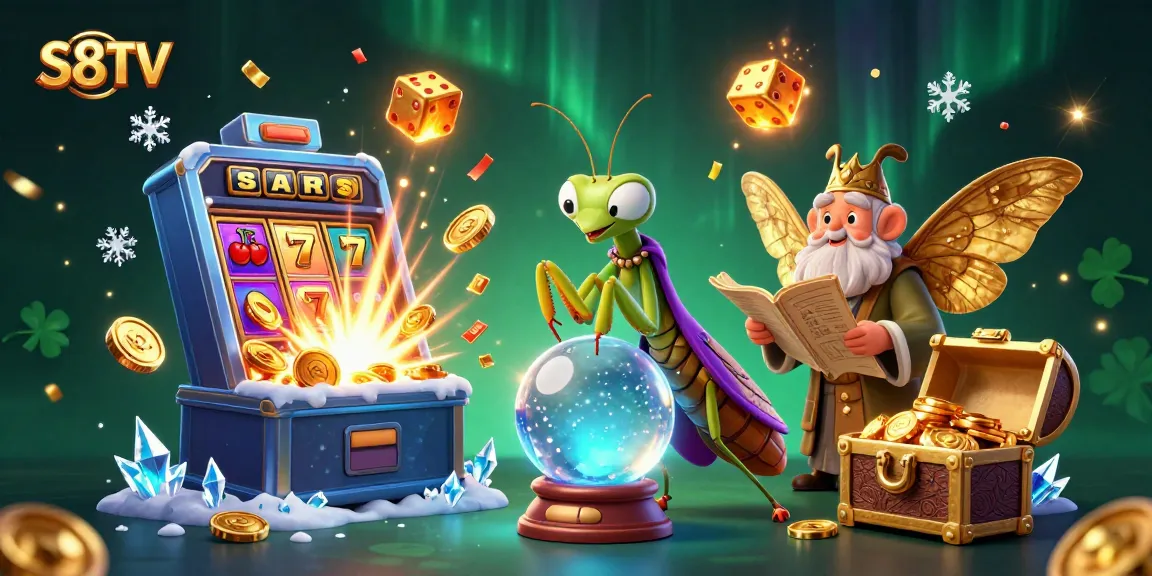 S8TV delivers a thrilling gambling experience featuring vibrant 3D slot visuals and a unique fortune teller scene.